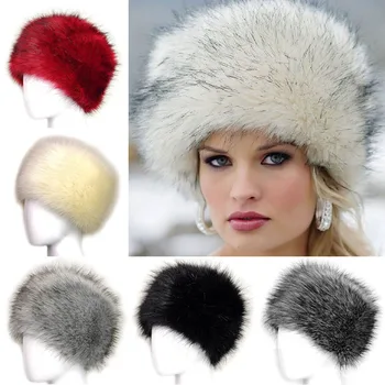 Femei De Moda Lady Faux Blană De Vulpe Cazaci Stil Rusesc Pălării De Iarnă Cald Capac
