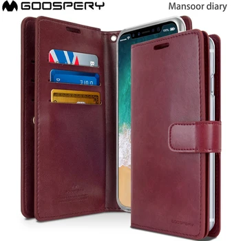Pentru iPhone 11 PRO MAX X XR XS MAX 7 8 Plus Autentic Mercury Goospery Mansoor Jurnal Sloturi pentru Carduri de Portofel Caz Suport Card husa Flip