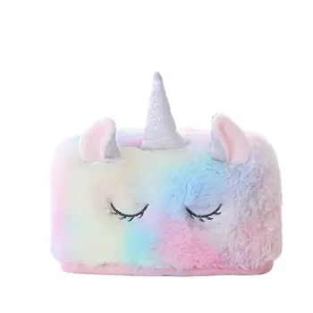Creative Pluș Unicorn cutie de Tesut Masina Servetele Cutie de Hârtie kawaii Ziua de nastere Cadou de Crăciun Copii Fata de Preferat Home Decor Instrument