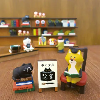 Creative Rasina De Artizanat Librărie Serie Pisica Biblioteca In Miniatura Scena De Fotografiere Decor Acasă Decorare Accesorii