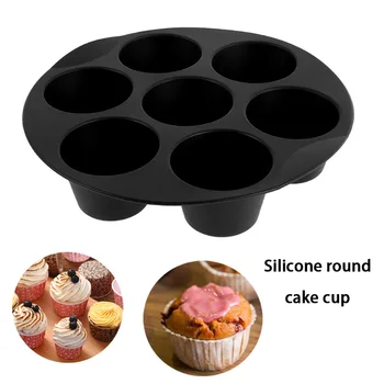 Silicon Negru Brioșă Tort Cupe De Copt Instrumente Cupcake Matrite Tigaie Înaltă Calitate Rege Mucegai Accesorii Bucatarie Sala De Mese Bar Bakeware