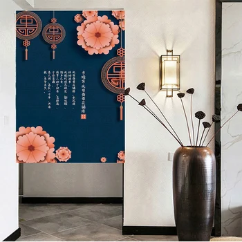 Chineză Noren Agățat De Ușa Cortina Fengshui Pictura Pentru Casa Bucatarie Dormitor Restaurant Ușă Decor Partiție Perdele