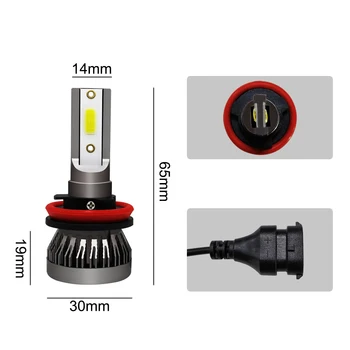 Led-uri Auto Faruri Mini Lampa H7 LED-uri Becuri H1 LED H8 H11 Faruri Kit HB3 9005 9006 HB4 6000k Lumina 12V 36W 8000LM Nici un Ventilator
