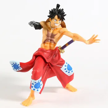 Anime One Piece Țară din Lume Luffy Kimono Armate culoare Statuie din PVC Acțiuni-O singură Bucată Figura Figurine Model de Păpușă Jucărie Cadou