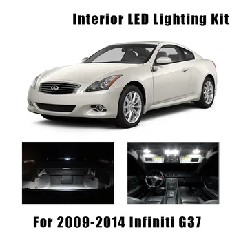 13 Becuri Albe Canbus LED-uri Auto de Interior Kit de Lumina Pentru Infiniti G37 2009 2010 2011 2012 2013 Harta Dom Lectură Marfă Lampa