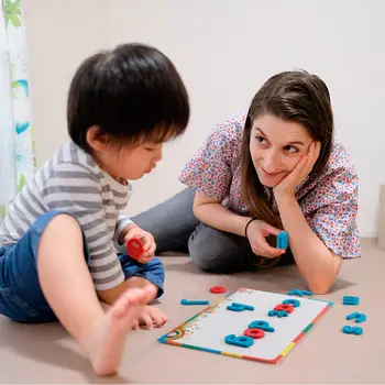 238 de Piese Magnetice, Litere Autocolante Cutie Jucarii Montessori Majuscule Magnet de Învățământ Set de Jucării pentru Copii Cadouri