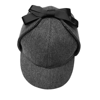 Noul Sherlock Holmes Palarie Unisex de Iarna Lână Berete Pentru Bărbați Deerstalker Tweed Cap Accesorii Detectiv Britanic Pălărie Femei BLM76