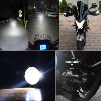 A CONDUS Motociclete biciclete Faruri proiectoare ceata bec DRL lampa Pentru Suzuki Honda Yamaha, BMW, Peugeot, PIAGGIO kawasaki Erou