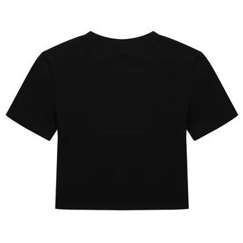 Da Tati Scrisoarea Imprimate Trunchiate tricou Femei din Bumbac O-neck Short Sleeve t-shirt de Vara Tricou Femme Streetwear Culturilor Sus