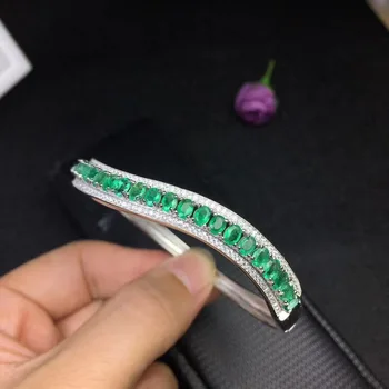 Populare de design de bijuterii vânt nou semn de argint 925 naturale de smarald bratara de lux, Multi Piatră prețioasă de bijuterii high-end