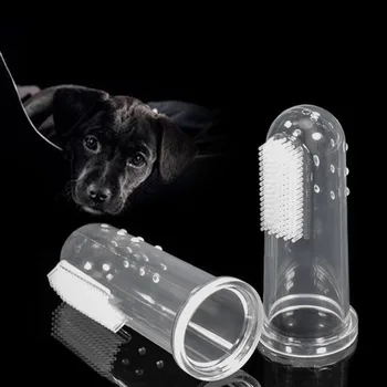 Pisică și de Câine Moale Degetul Periuta de dinti Pachet de 6 Silicon Moale animale de Companie Degetul Periuta de dinti Dinte Curat Pisică Câine de Curatare a Dintilor de Ingrijire Dentara