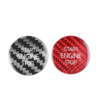 Auto Start Stop, Un Buton de Fibră de Carbon, Interior, Motor Start-Stop Buton Capac Ornamental Pentru Volvo XC40 2020-2021