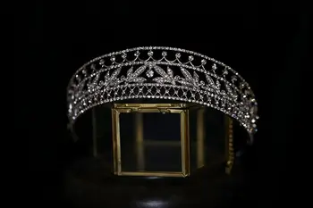 FIDDY898 Epocă Bling Coroană de Nunta Tiara diadema Cu Zirconiu Cristal Elegant Fete Diademe și Coroane Pentru Concurs de Petrecere