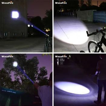 Built-in Baterie reîncărcabilă Lanterna LED-uri USB Reîncărcabilă Reglabil Focus 3 Moduri Lanterna cu Zoom Lanterna LED Biciclete Lumina + Biciclete Clip