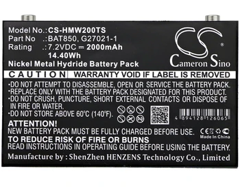 Cameron Sino Baterie de 2000mAh BAT850, G27021-1 pentru HME MB Stații de Bază, MB100 , MB300ES , Pro 850 Interfon, WS200
