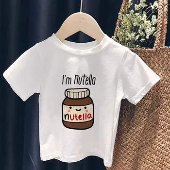 Rafturi Noi Baieti T Shirt Moda Tricou Pentru Fete Dragoste Sos De Ciocolată Nutella Baietel Haine De Vară Maneca Scurta Tricou Copii