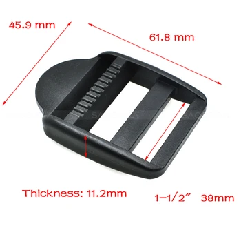 Scara de Blocare Slider din Plastic Catarame Curele Rucsac Webbin 15mm-50mm Black