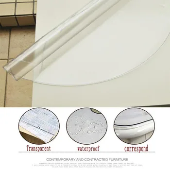 1,5 mm PVC față de masă Rotundă masă transparentă D' impermeabil fata de masa masa de bucatarie model de petrol față de masă de sticlă cârpă moale