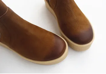 Careaymade-Departamentul de artă antică pantofi din piele, obiecte de artizanat de agrement cizme de iarna,Doamnelor Cizme Glezna Anti-alunecare motocicleta de boot