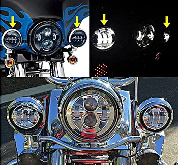FADUIES 4.5 inch Crom a CONDUS Auxiliare a Locului de Ceață Trece Lumina Lămpii cu Locuințe Inel de Montare Suport pentru Motociclete Harley Lumini