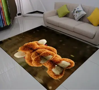 Desene animate Teddy Intrarea Preșurile de Imprimare 3D Papusa Dormitor Copii Joc Covoare Personalizate Podea Mat pentru Camera de zi Dormitor Bucatarie Covoare