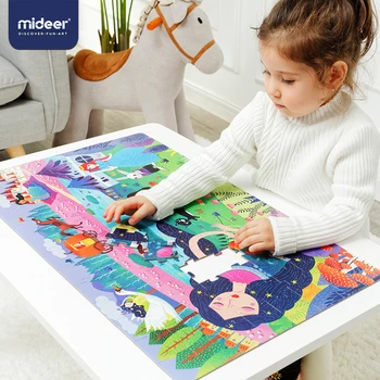 MiDeer 104pcs Puzzle-uri pentru Copii Puzzle Jucării Intelectuală a Copilului de Puzzle Combinație de Hârtie pentru Copii Cadou Cutie de Puzzle 3-6Y