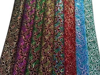 (5yards/pc) moale din Africa de catifea dantela tesatura în violet, cu frumoase paiete multicolore broderie pentru rochie de petrecere FHS076