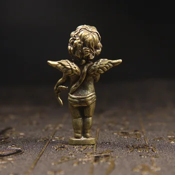 Retro Cupru Dumnezeu al Iubirii Cupidon Statuie Mici Ornamente de Alama Înger Figurine Desktop Decoratiuni Accesorii pentru Decor pentru Camera