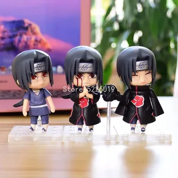 3pcs/set Anime NARUTO Sasuke Uchiha Figura Uzumaki Naruto Hatake Kakashi Haruno Sakura Uchiha Itachi PVC Acțiune Figura Jucării 10cm