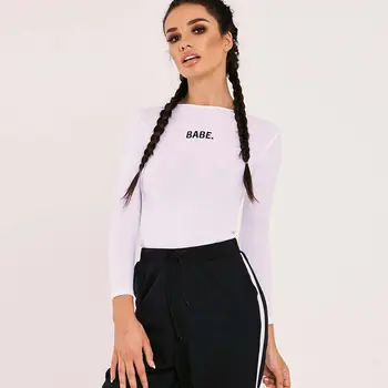 2018 Brand Nou Femei Longsleeve Shirt Body Stretch Tricou Topuri Camasi Casual, Haine Topuri