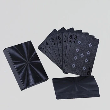 2 Seturi/Lot Impermeabil Negru Aur Carti De Joc Colectie Editie Limitata Diamond Poker Carduri Cadou Creativ Partid Jocuri Distractive
