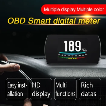 P12 Masina Head Up Display OBD2 Digital OBD Gauge HUD Instrumente de Diagnosticare Auto Metru Digital TFT Display HD de Conducere calcula