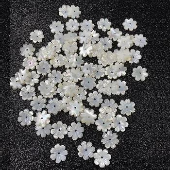 5pcs Carven Alb Shell Flori Naturale Pure Material Petale de Flori 3D Margele Pentru Handmade Colier DIY Bijuterii