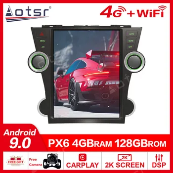 128G AOTSR Tesla Stil Android 9 PX6 Player Auto Pentru Toyota Highlander Kluger 2008-Mașină de Navigare GPS DSP CarPlay Autostereo