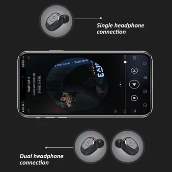 Erilles Cască Bluetooth Stereo pentru Căști fără Fir rezistent la apa Anulare a Zgomotului Mini Bărbați de Funcționare Căști In-ear Căști setul cu Cască
