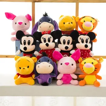 Disney Winnie the Pooh, Mickey Mouse, Minnie Tricotate Păpușă și Tricotate Jucării de Pluș Papusa 8 19cm Copil Ziua de nastere Cadou de Crăciun