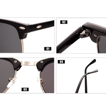 LeonLion 2021 Polarizate de Epocă Semi-fără ramă de Brand Designer de ochelari de Soare Femei/Bărbați Clasic Retro Oculos Gafas De Sol UV400