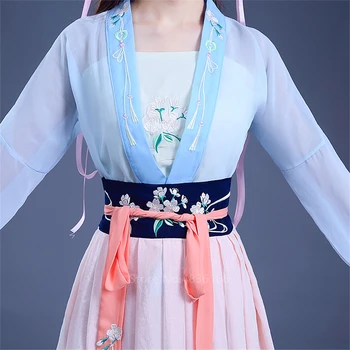 Chineză Tradițională De Anul Nou Hanfu Femei Zână Rochie De Dans Popular Broderie Petrecere De Performanță Etapă Printesa Costume Vechi
