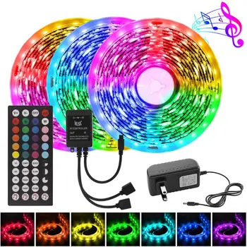 Muzica noua Sincronizare Schimbare de Culoare RGB LED Strip Lumină SMD 5050 Bandă Diode 12V DC Flexibil Panglică Fita Pentru benzi de lumină led dormitor