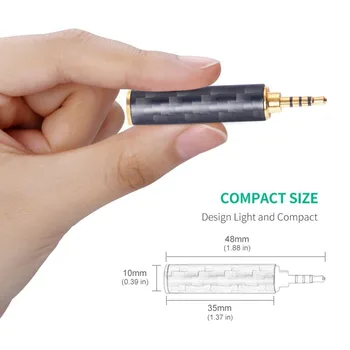 OKCSC Căști Plug 4.4 mm/3.5 mm/2.5 mm tata-Adaptor de la 2.5 mm/3.5 mm de sex Feminin Echilibrat Fibra de Carbon pentru Căști DIY Accesorii pentru SONY