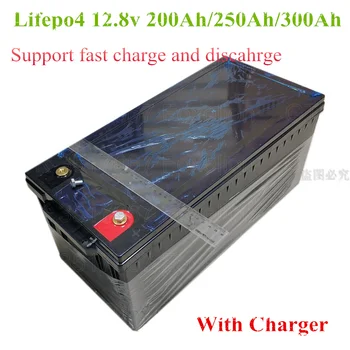 Lifepo4 12V 200AH bateria 12.8 v 12V 300AH 250Ah pentru 2500watt interver RV vânt lumina solara strada lampă de putere + 20A încărcător