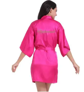 Silk Satin De Nunta Mireasa, Domnisoara De Onoare Halat Halat De Baie Floral Kimono-Halat Halat De Noapte Halat De Baie Moda Halat Pentru Femei 2018