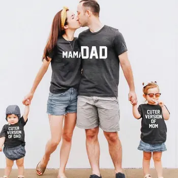 2020 Mama Tata Copil de Potrivire tricou Haine Haine Familie Mama Tata Fiica, Fiul Maneca Scurta Tricou pentru Mami Și Tati Tee