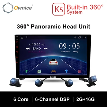Ownice K5 2 Din Universal Android Panoramice 360 ° fără sudură 4-CH DVR AHD radio Auto DVD de Navigație GPS Unitatea de Cap cu DSP