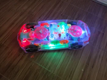 Transparent Echipament Concept De Masina Cu Luminile, Muzica Jucarii Universale Roata De Transformare Jucărie Model De Simulare Crăciun Anul Nou Copil Cadou