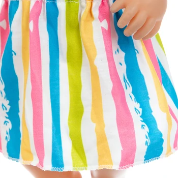 2020 Nou Stripe dress Papusa Haine se Potrivesc Pentru 18inch/43cm-a născut copilul haine Papusa reborn Papusa Accesorii