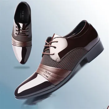 2019 Nou pentru Bărbați de Calitate, Pantofi de Piele de Brevet Zapatos de hombre Negru din Piele Moale Om Rochie Pantofi barbati oxford Pantofi Casual