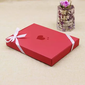 5pcs Diy inima Rosie de bijuterii cutie de ambalare rosu /kraft color /alb mare pachet cadou cutie de favoruri de nunta bomboane lucruri decor cutie