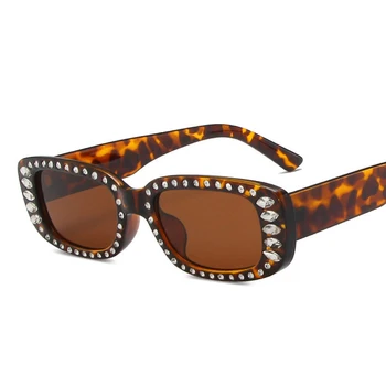 LEONLION Dreptunghi ochelari de Soare Femei Mici Rama de Ochelari de Soare pentru Femei Piața de Brand de ochelari de Soare de Designer de Lux Stras Ochelari