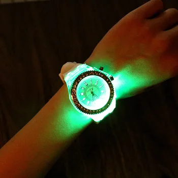 Iluminare LED Luminos Bărbați Femei Uita-te Copii, Băiat, Fată Eletronic Silicon Ceas Cadou Saat Relogio Feminino Reloj